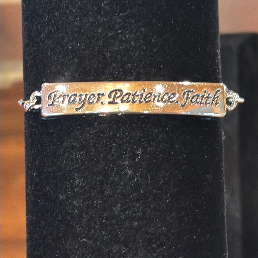 Silver toned Inspirational Bracelet